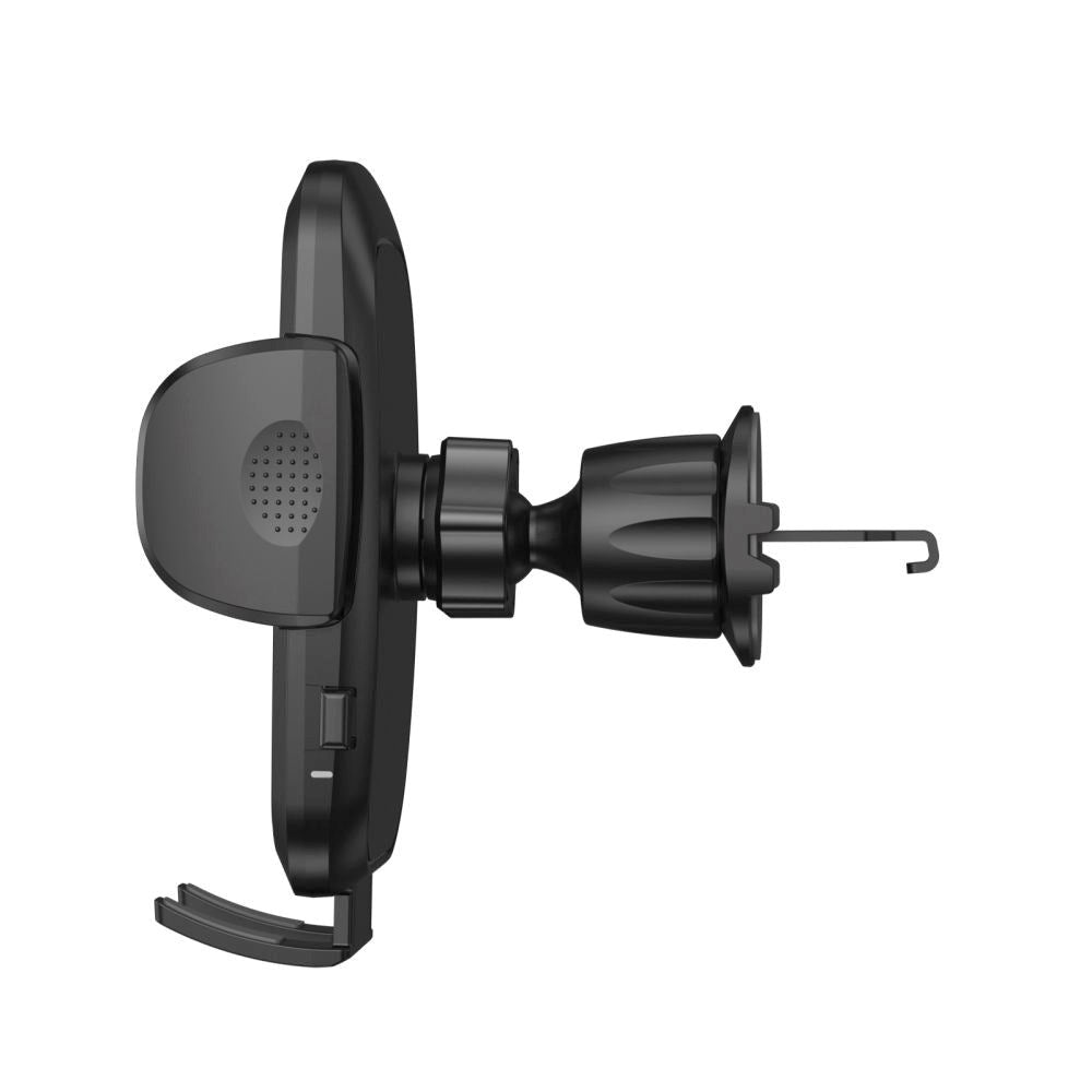 Tech-Protect Mobilholder m. 15W Trådløs Opladning til Instrumentbræt & Ventilationsanlæg - Maks Mobil: 50 - 95mm - Sort