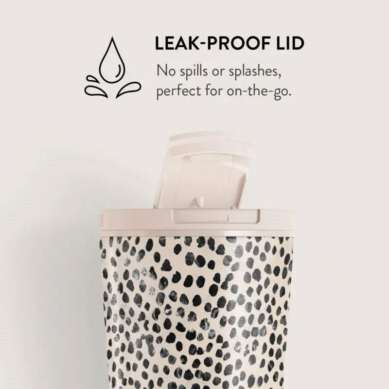 Burga Termokop m. Låg & Sugerør - 500ml - Almond Latte