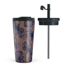 Burga Termokop m. Låg & Sugerør - 500ml - Velvet Night