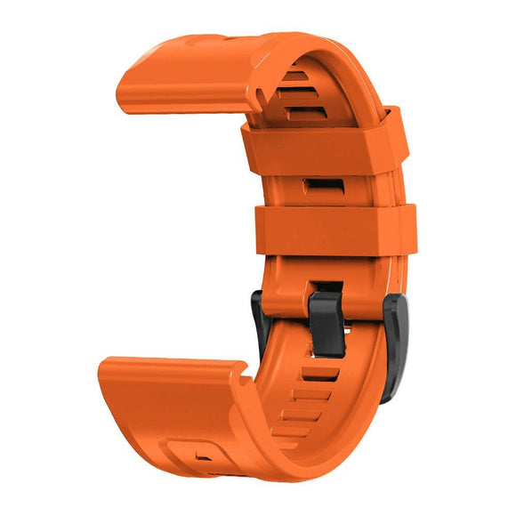 Universal Garmin 22mm QuickFit Tech-Protect Iconband Line Silikone Rem - Orange