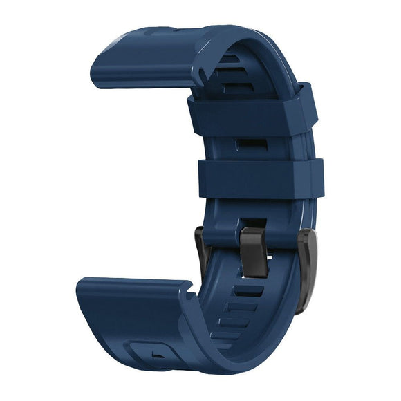 Universal Garmin 22mm QuickFit Tech-Protect Iconband Line Silikone Rem - Navy Blå