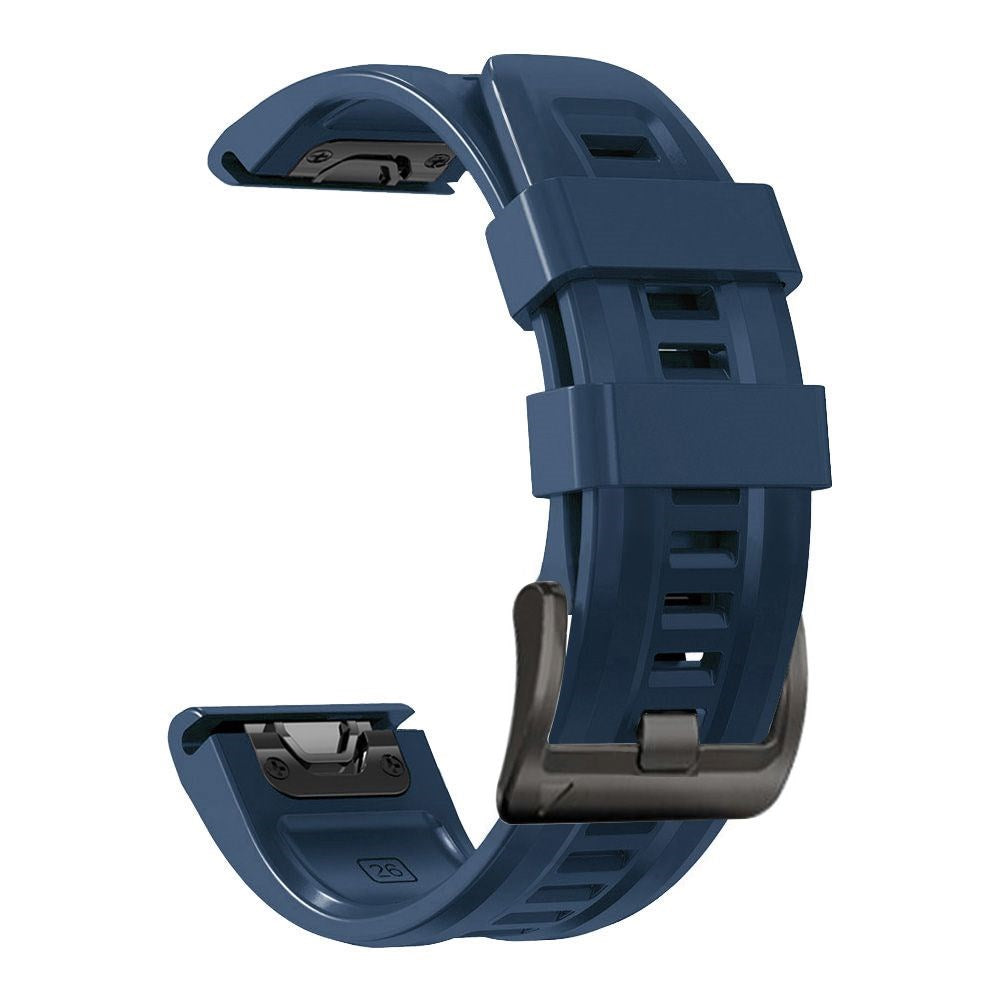 Universal Garmin 22mm QuickFit Tech-Protect Iconband Line Silikone Rem - Navy Blå