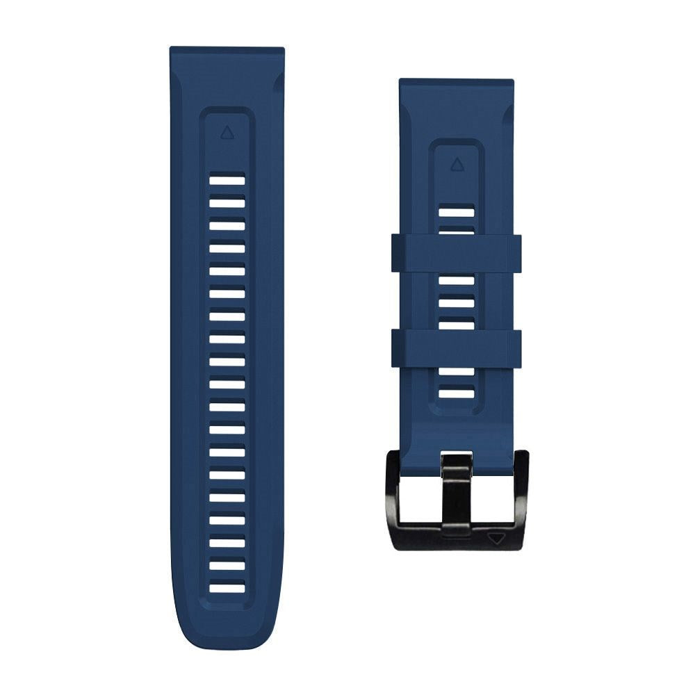 Universal Garmin 22mm QuickFit Tech-Protect Iconband Line Silikone Rem - Navy Blå