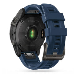 Universal Garmin 22mm QuickFit Tech-Protect Iconband Line Silikone Rem - Navy Blå