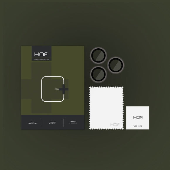 iPhone 14 Pro / 14 Pro Max HOFI Camring Pro+  Kameralinse Glas - Sort