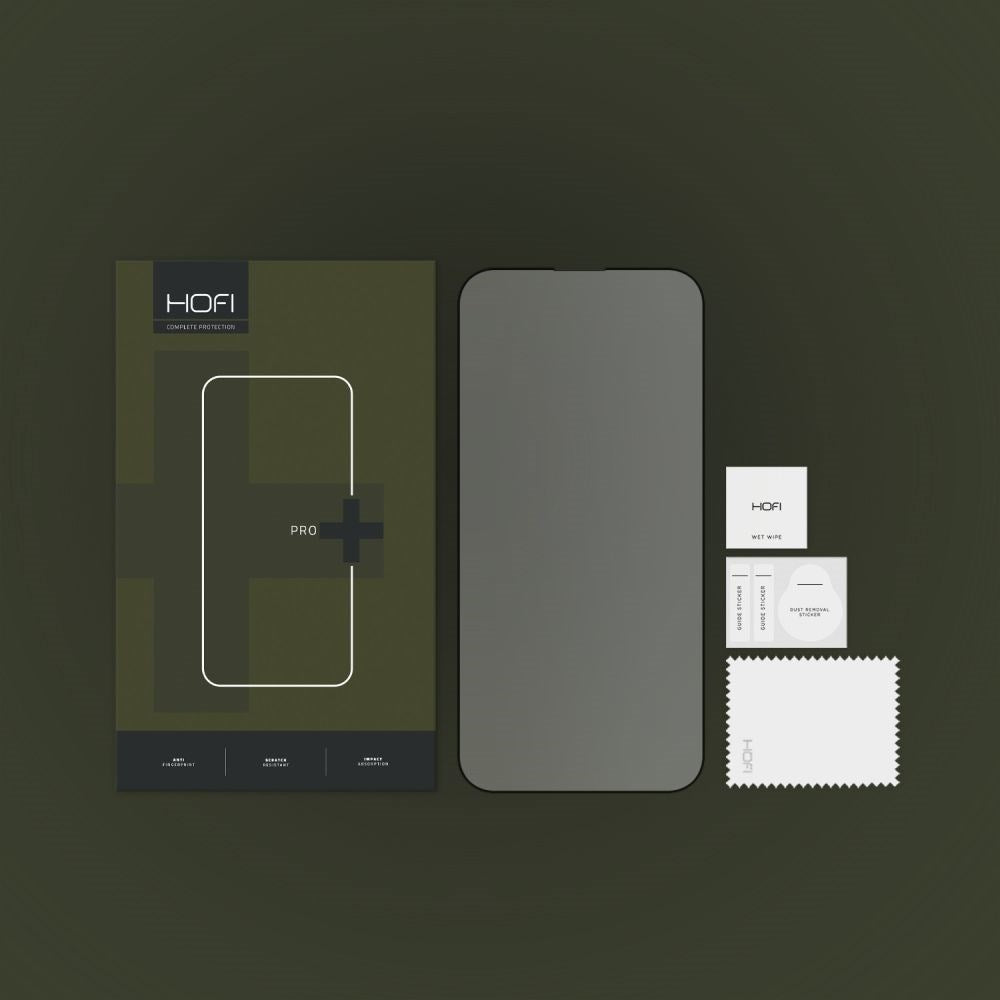 iPhone 14 Pro Max Hofi Glass Pro+ Hærdet Glas Skærmbeskyttelse - Case Friendly - Sort Kant