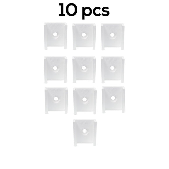 Light Solutions - Beslag til Philips Hue LightStrip V4 & Gradient - 10 stk. - Hvid