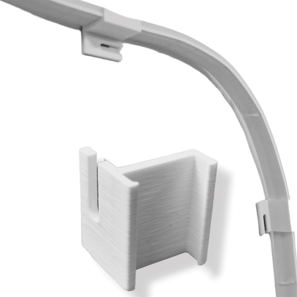 Light Solutions - Beslag til Philips Hue LightStrip V4 & Gradient 90° - 10 stk. - Hvid