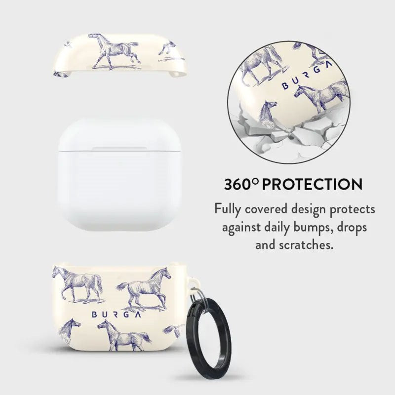 Apple AirPods (4. Gen.) Burga Cover m. Karabinhage - Derby Race