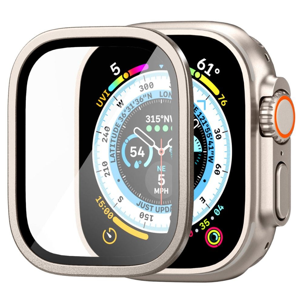 Apple Watch Ultra 3/2/1 (49mm) Spigen GLAS.tR Slim Pro Skærmbeskyttelse - Titanium