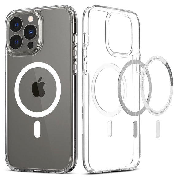 iPhone 13 Pro Max Spigen Ultra Hybrid Cover - MagSafe Kompatibel - Gennemsigtig / Hvid