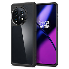 OnePlus 11 Spigen Ultra Hybrid Cover - Mat Gennemsigtig / Sort