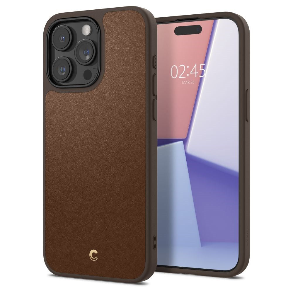 iPhone 15 Pro Max Cyrill Kajuk Mag Hybrid Cover m. Strop - MagSafe Kompatibel - Saddle Brown