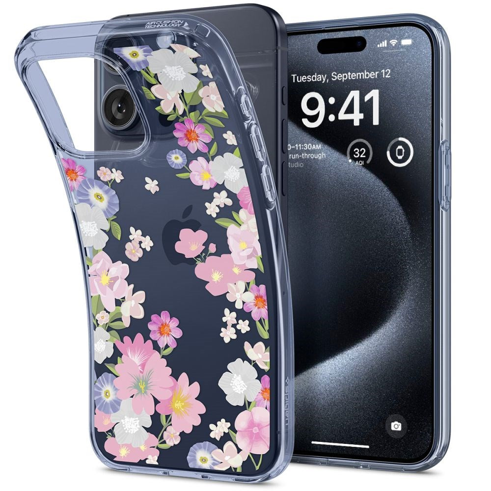 iPhone 15 Pro Spigen Liquid Crystal Cover - Blossom