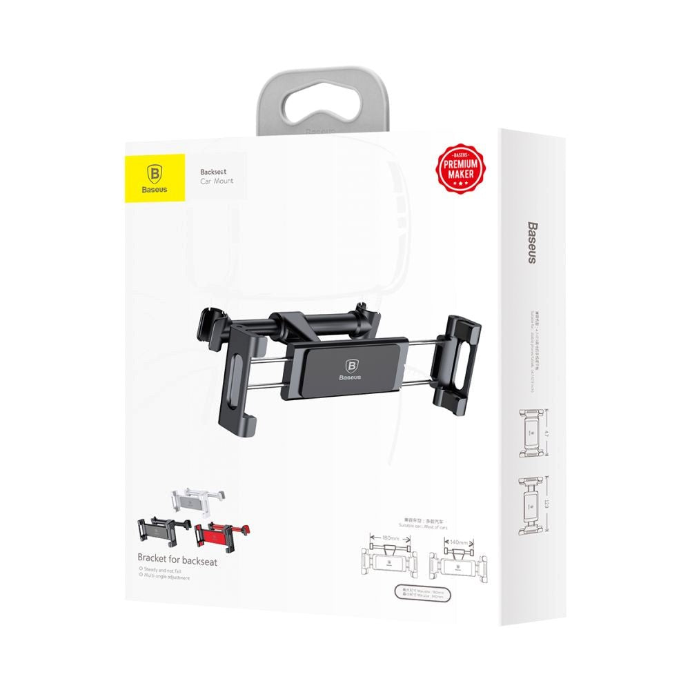 Baseus Backseat Car Mount Mobil- & Tabletholder Til Bilens Nakkestøtte - Max Mobil: 150 x 300mm - Sort