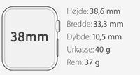 Apple Watch 38mm (Series 1/2/3) Covers og Tilbehør