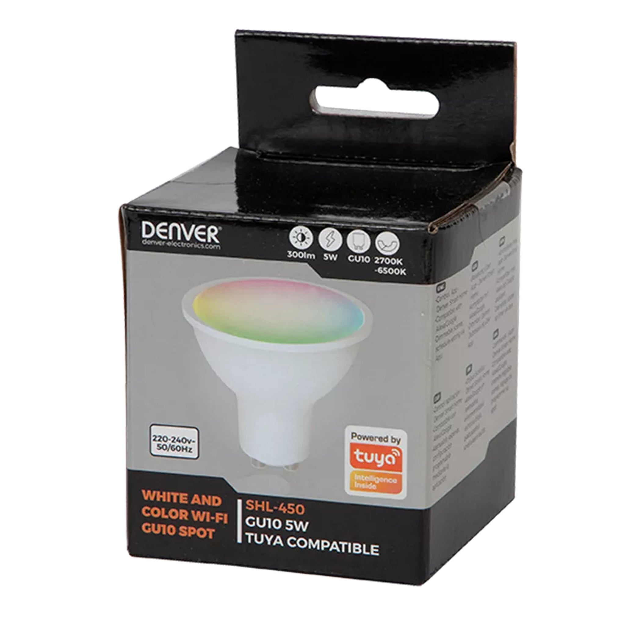 LED Smartpære Denver SHL-450 GU10 - Hvid