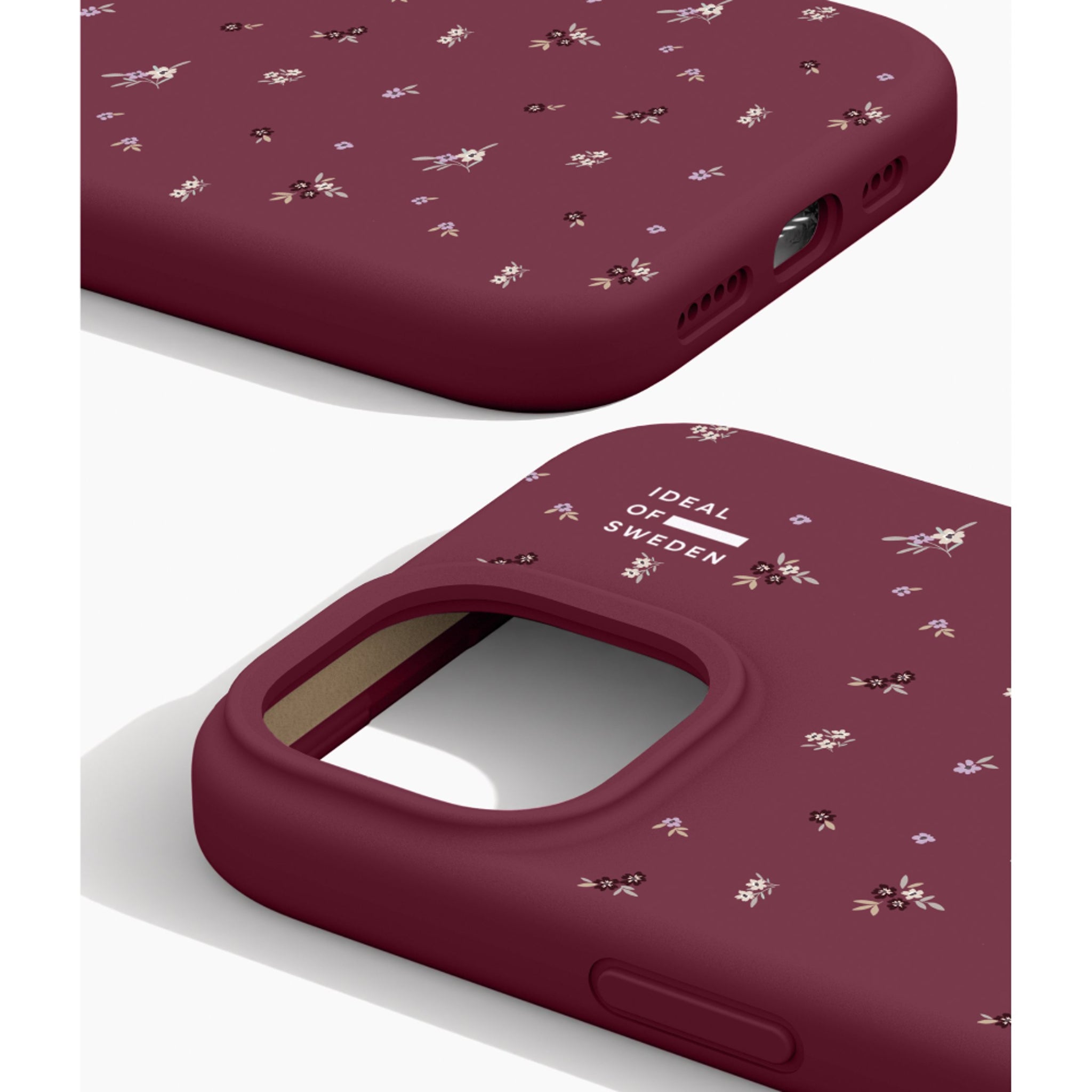 iDeal Of Sweden iPhone 17e / 16e / 15 / 14 / 13 Silicone Case - MagSafe Kompatibel - Fine Wine Bloom