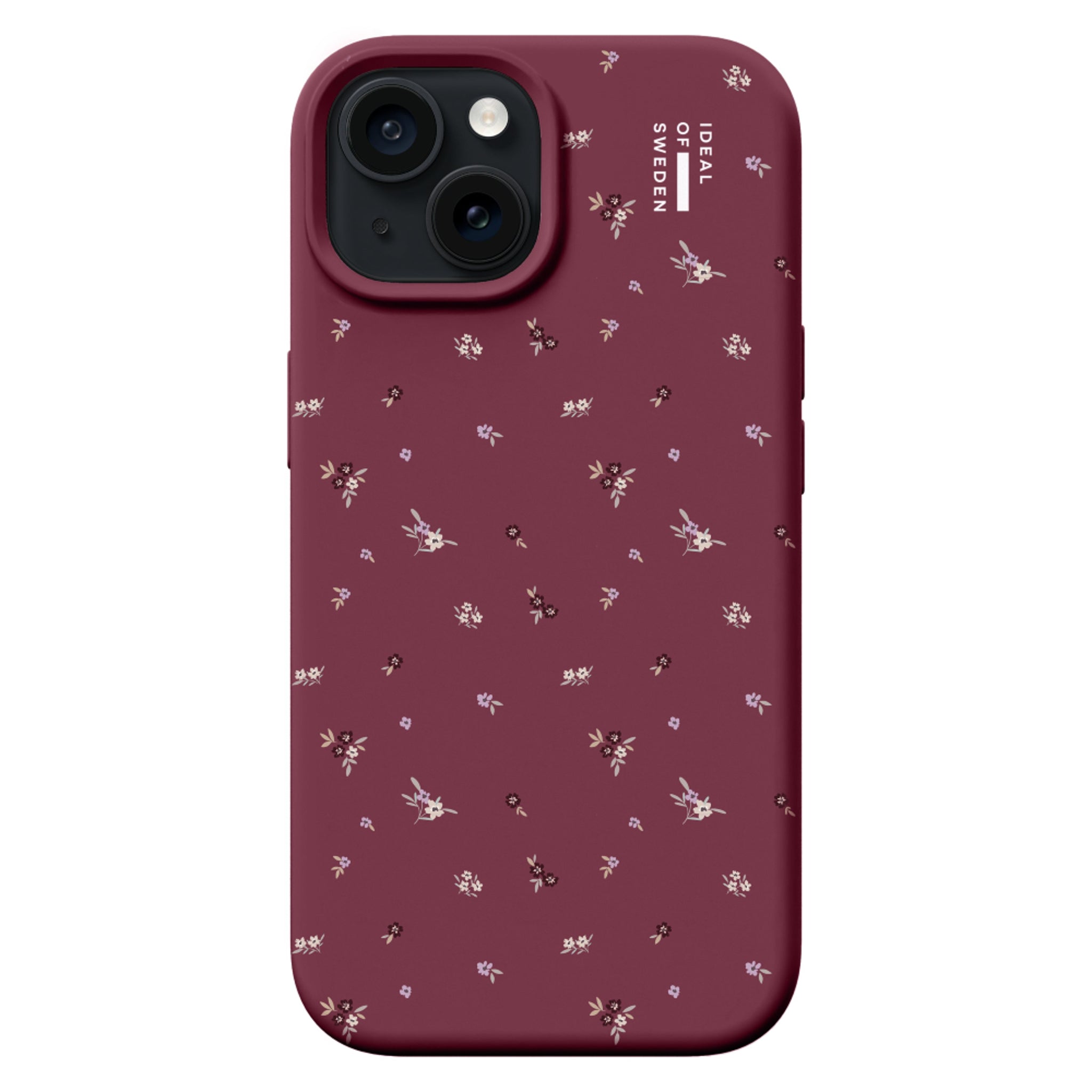 iDeal Of Sweden iPhone 17e / 16e / 15 / 14 / 13 Silicone Case - MagSafe Kompatibel - Fine Wine Bloom