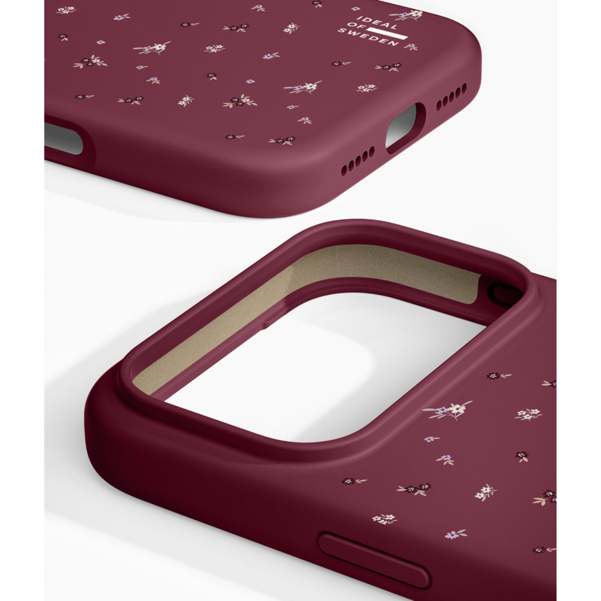 iPhone 18 Pro / 17 Pro iDeal Of Sweden Silicone Case - MagSafe Kompatibel - Fine Wine Bloom