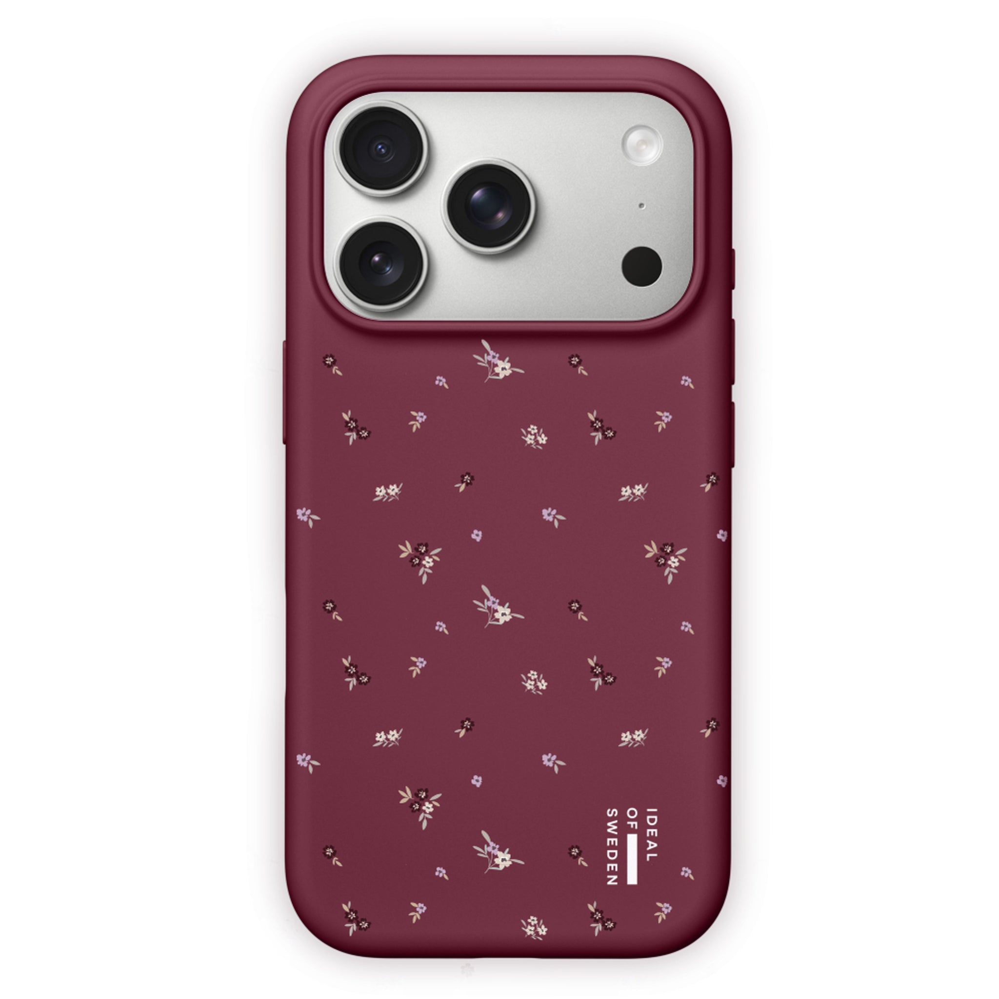 iPhone 18 Pro / 17 Pro iDeal Of Sweden Silicone Case - MagSafe Kompatibel - Fine Wine Bloom