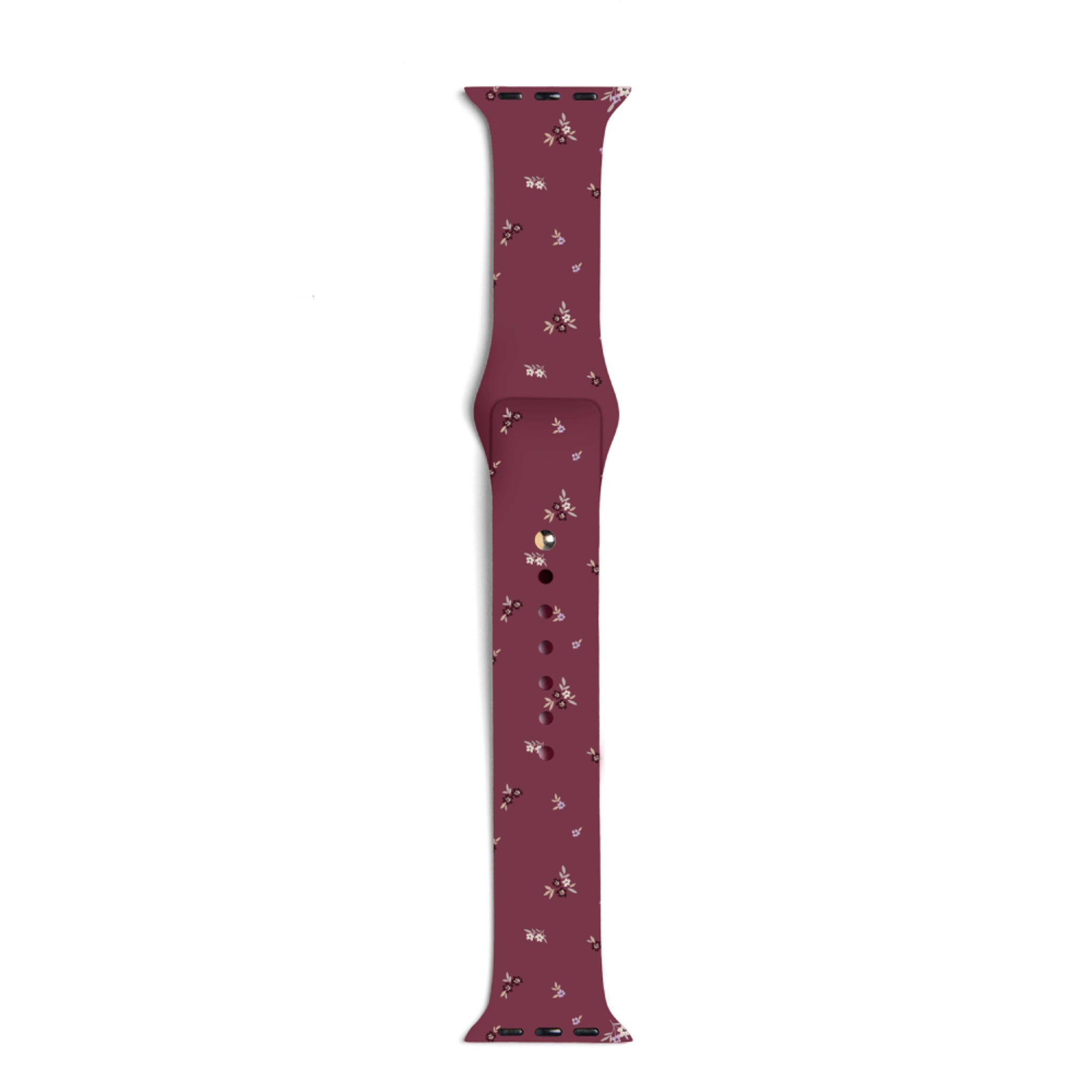 Apple Watch (38/40/SE/41/42mm) iDeal of Sweden Silikone Urrem - Str. S/M - Fine Wine Bloom