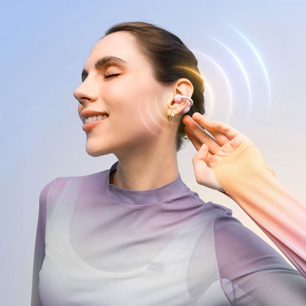 Baseus Bass BC1 Clip True Wireless Høretelefoner - Open-Ear - Lyserød