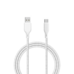 ËSSENTIALS by Upström 60W USB-A til USB-C Kabel 2.5m - Hvid