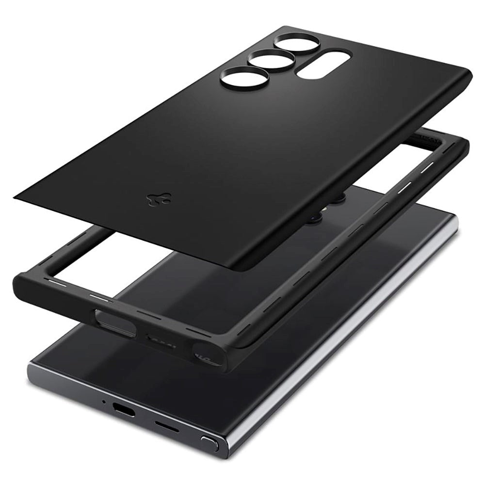 Samsung Galaxy S24 Ultra Spigen Thin Fit Cover - Sort