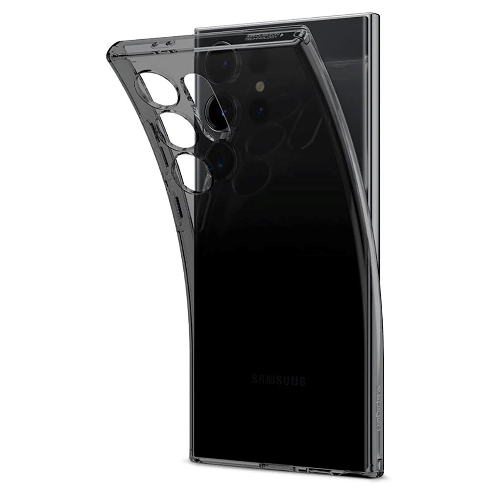 Samsung Galaxy S24 Ultra Spigen Liquid Crystal Cover - Gennemsigtig / Sort