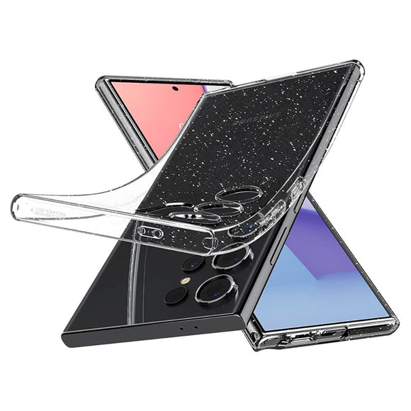Samsung Galaxy S24 Ultra Spigen Liquid Crystal Glitter Cover - Gennemsigtig