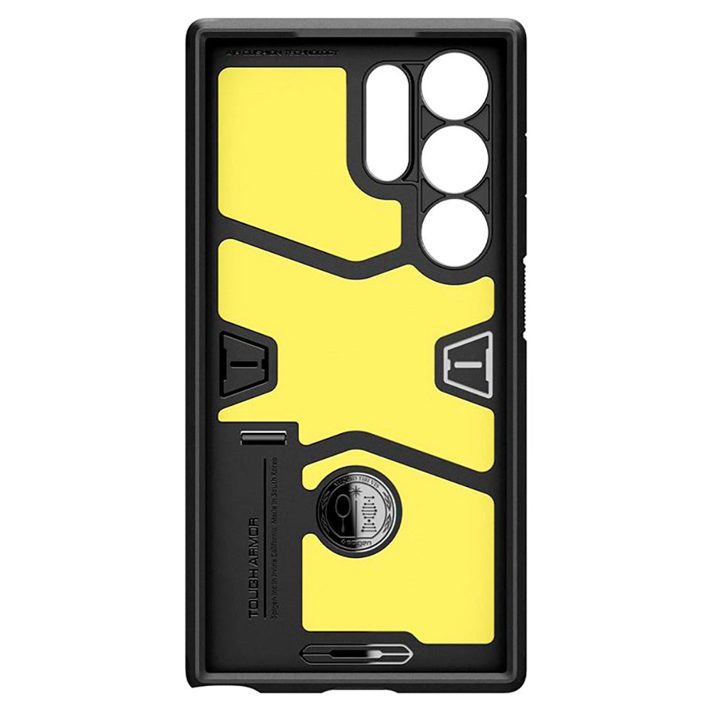 Samsung Galaxy S24 Ultra Spigen Tough Armor Cover m. Kickstand - Sort