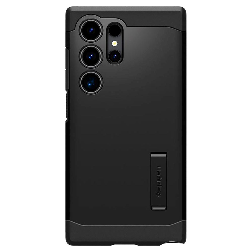 Samsung Galaxy S24 Ultra Spigen Tough Armor Cover m. Kickstand - Sort