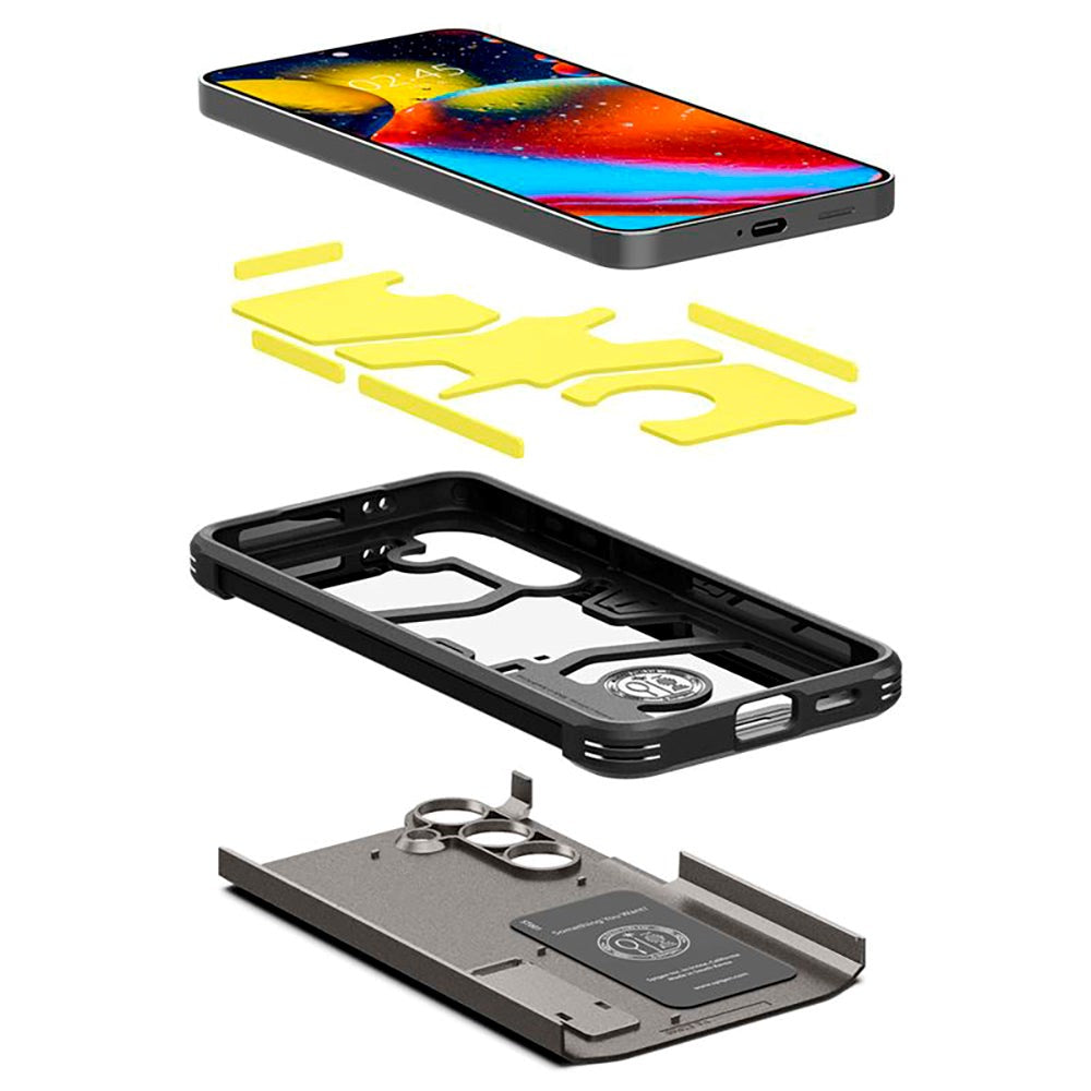 Samsung Galaxy S24 Spigen Tough Armor Cover m. Kickstand - Gunmetal