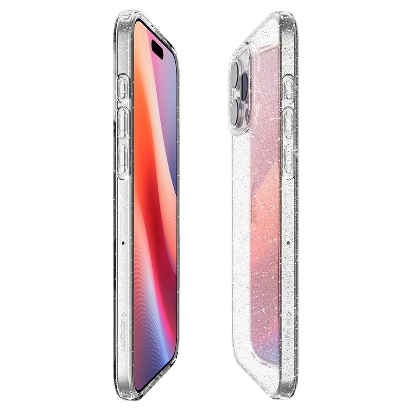 iPhone 16 Pro Max Spigen Liquid Crystal Glitter Cover - Gennemsigtig