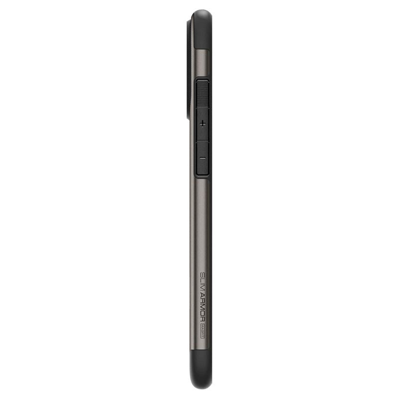 iPhone 16 Pro Max Spigen Slim Armor Cover m. Kickstand - MagSafe Kompatibel - Gunmetal