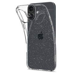 iPhone 16 Plus Spigen Liquid Crystal Glitter Cover - Gennemsigtig