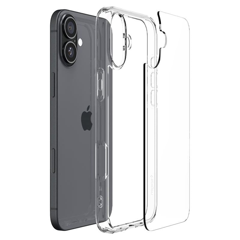 iPhone 16 Plus Spigen Crystal Hybrid Case - Gennemsigtig