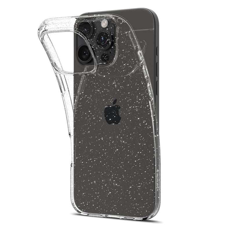 iPhone 16 Pro Spigen Liquid Crystal Glitter Cover - Gennemsigtig