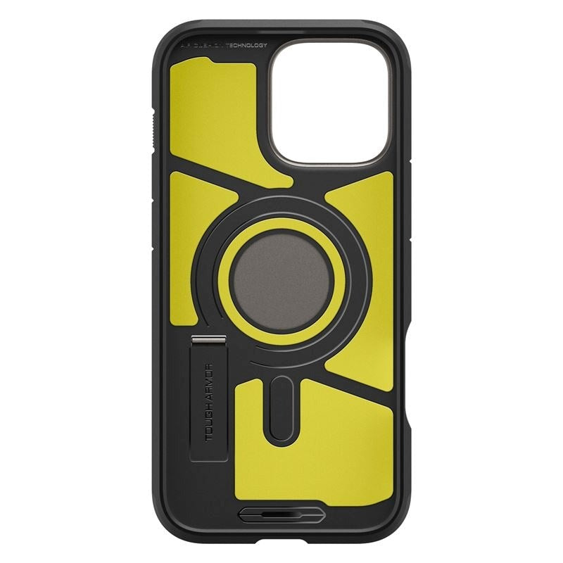 iPhone 16 Pro Spigen Tough Armor Cover m. Kickstand - MagSafe Kompatibel - Gunmetal