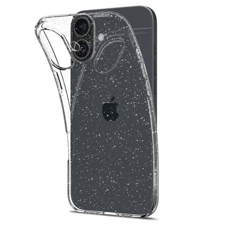 iPhone 16 Spigen Liquid Crystal Glitter Cover - Gennemsigtig