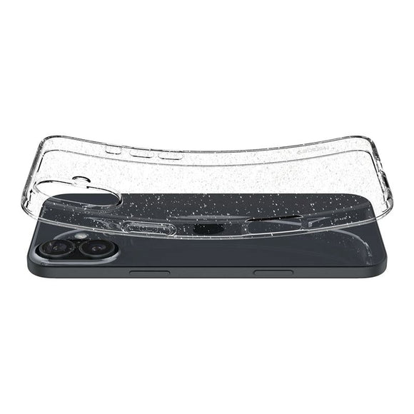 iPhone 16 Spigen Liquid Crystal Glitter Cover - Gennemsigtig