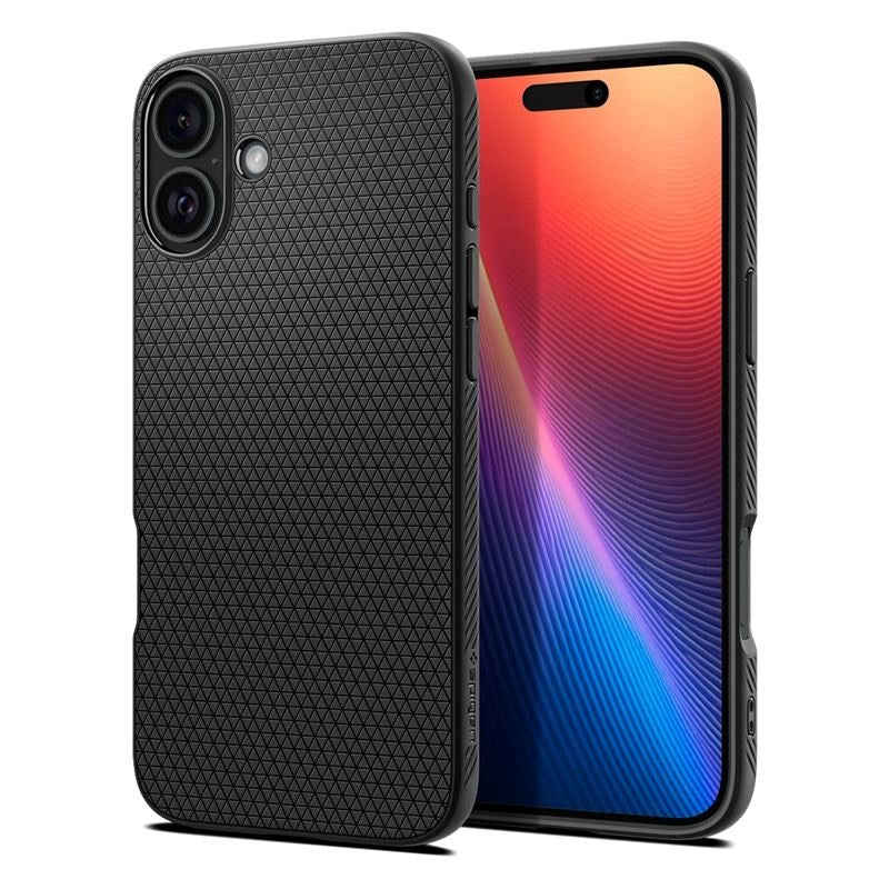 iPhone 16 Spigen Liquid Air Cover - Sort