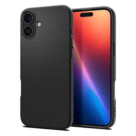 iPhone 16 Spigen Liquid Air Cover - Sort
