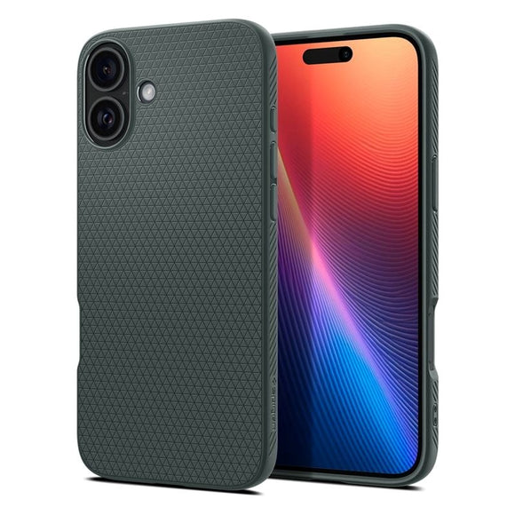 iPhone 16 Spigen Liquid Air Cover - Grøn