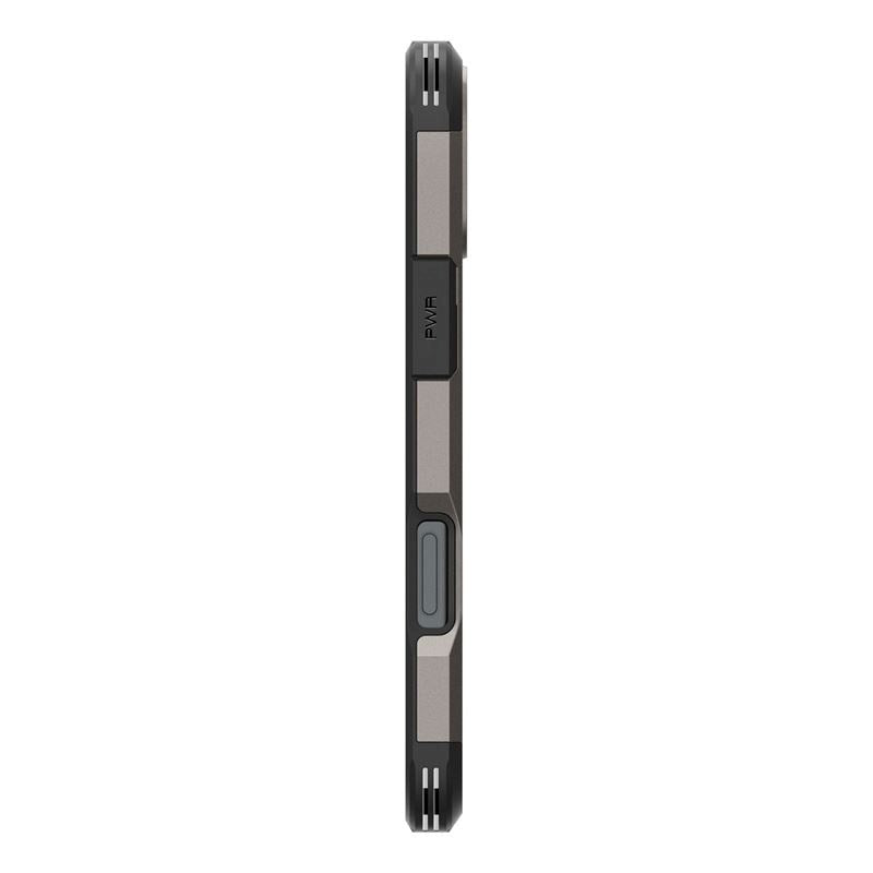 iPhone 16 Spigen Tough Armor Cover m. Kickstand - MagSafe Kompatibel - Gunmetal