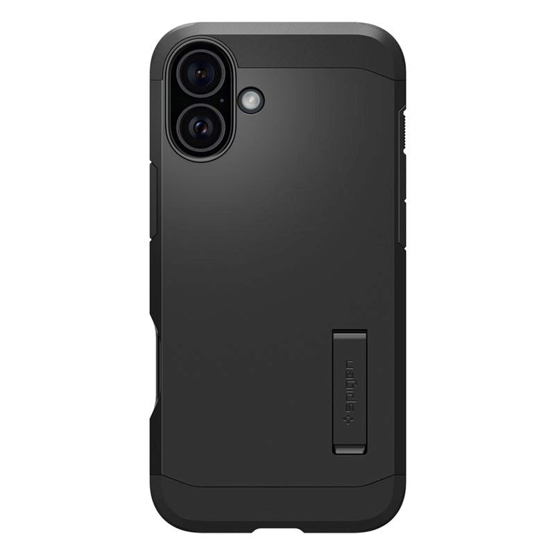 iPhone 16 Spigen Tough Armor Cover m. Kickstand - MagSafe Kompatibel - Sort