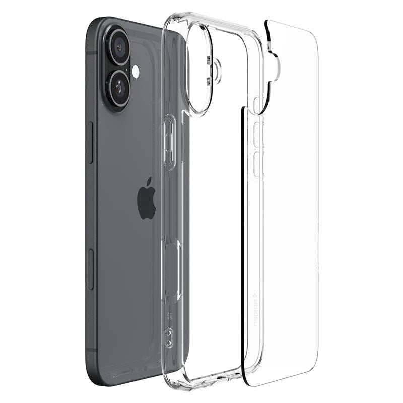 iPhone 16 Spigen Crystal Hybrid Case - Gennemsigtig