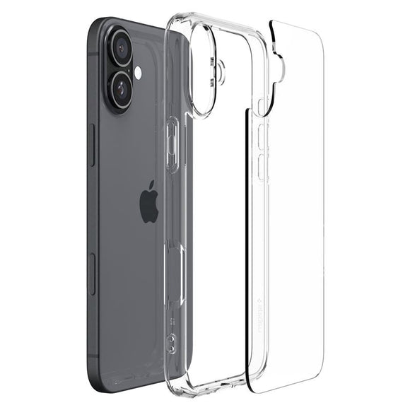 iPhone 16 Spigen Crystal Hybrid Case - Gennemsigtig