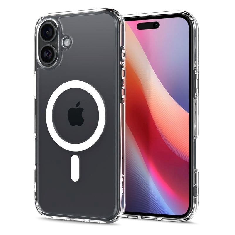 iPhone 16 Spigen Crystal Hybrid Case - MagSafe Kompatibel - Gennemsigtig